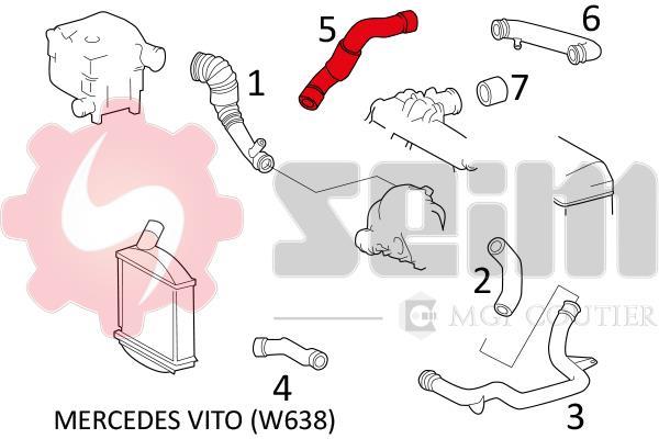 Durite de turbocompresseur (Durite de turbo) SEIM 981427