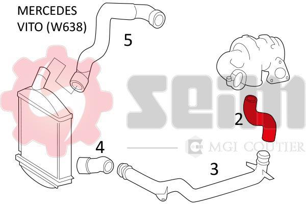 Durite de turbocompresseur (Durite de turbo) SEIM 981429