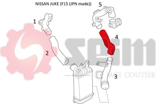 Durite de turbocompresseur (Durite de turbo) SEIM 981443
