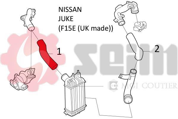 Durite de turbocompresseur (Durite de turbo) SEIM 981444