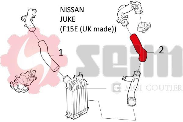 Durite de turbocompresseur (Durite de turbo) SEIM 981444