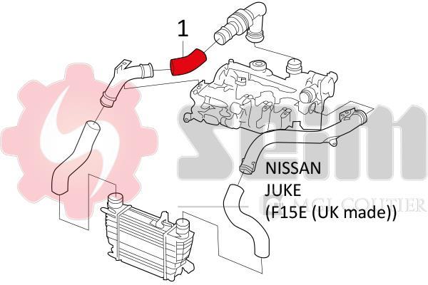 Durite de turbocompresseur (Durite de turbo) SEIM 981444