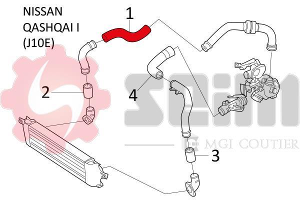 Durite de turbocompresseur (Durite de turbo) SEIM 981450