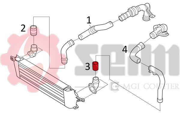 Durite de turbocompresseur (Durite de turbo) SEIM 981450