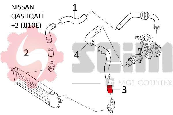 Durite de turbocompresseur (Durite de turbo) SEIM 981450