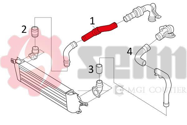 Durite de turbocompresseur (Durite de turbo) SEIM 981451