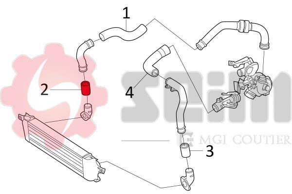 Durite de turbocompresseur (Durite de turbo) SEIM 981452