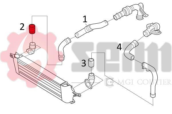 Durite de turbocompresseur (Durite de turbo) SEIM 981452