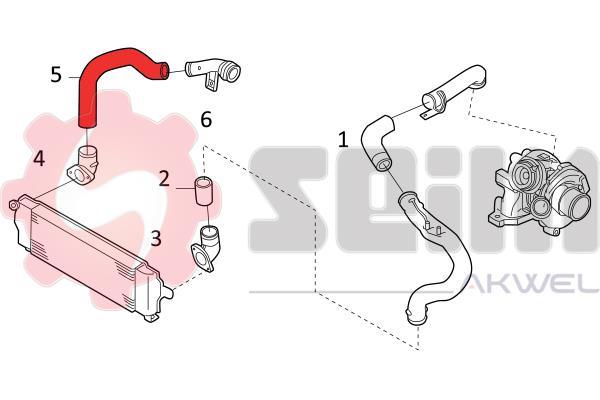 Durite de turbocompresseur (Durite de turbo) SEIM 981455