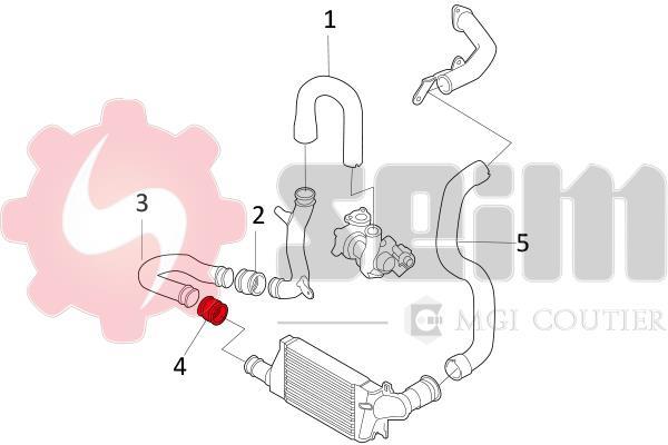 Durite de turbocompresseur (Durite de turbo) SEIM 981458