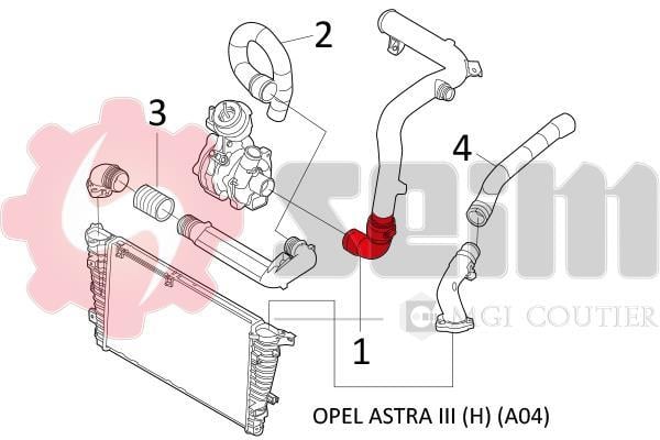 Durite de turbocompresseur (Durite de turbo) SEIM 981464