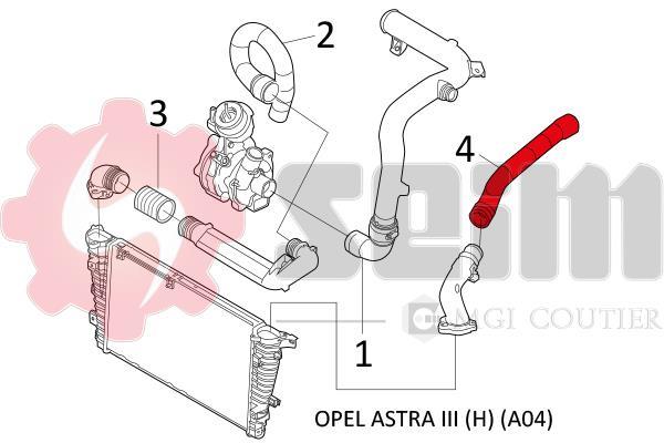 Durite de turbocompresseur (Durite de turbo) SEIM 981465