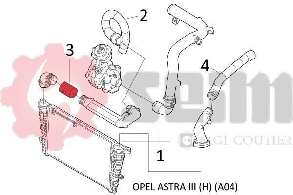 Durite de turbocompresseur (Durite de turbo) SEIM 981466