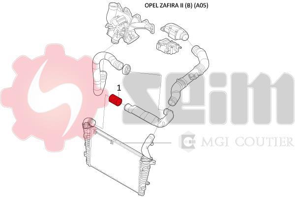 Durite de turbocompresseur (Durite de turbo) SEIM 981466