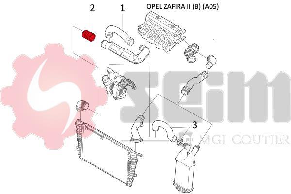 Durite de turbocompresseur (Durite de turbo) SEIM 981466
