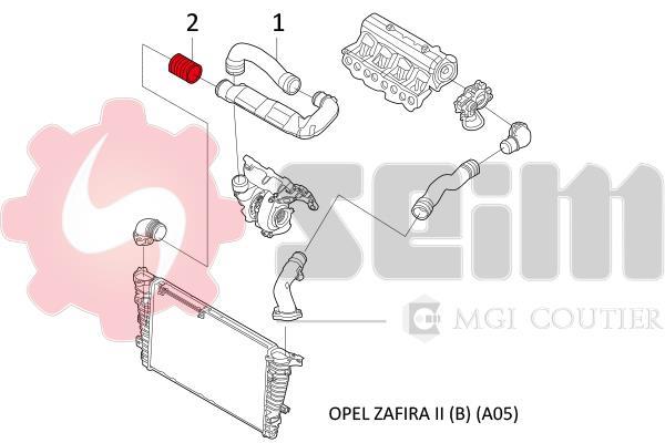 Durite de turbocompresseur (Durite de turbo) SEIM 981466