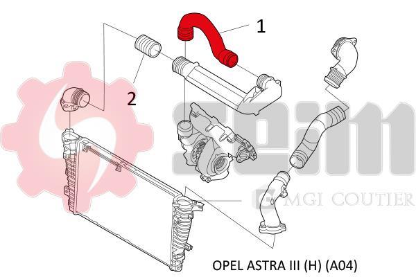 Durite de turbocompresseur (Durite de turbo) SEIM 981467