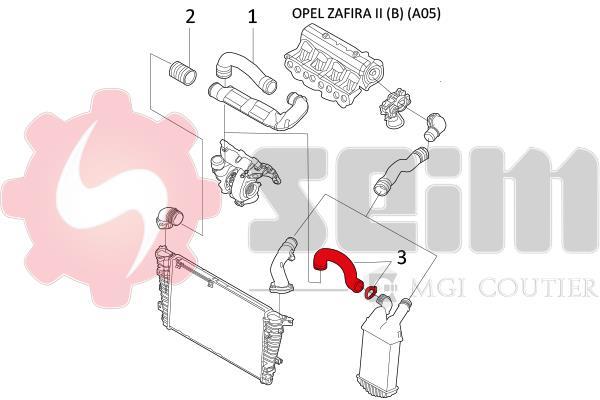 Durite de turbocompresseur (Durite de turbo) SEIM 981467