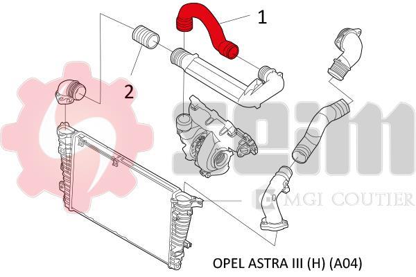 Durite de turbocompresseur (Durite de turbo) SEIM 981469