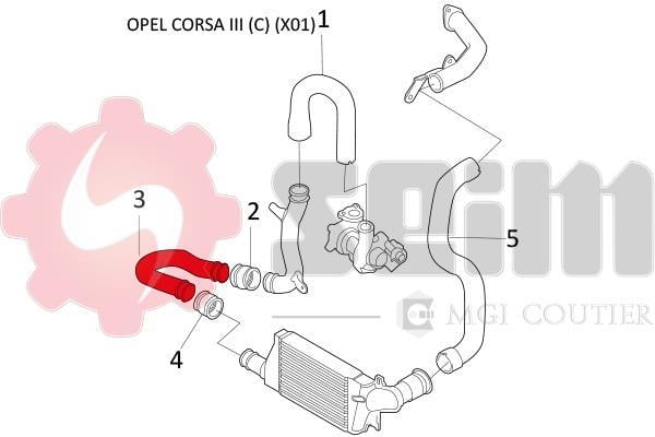 Durite de turbocompresseur (Durite de turbo) SEIM 981470