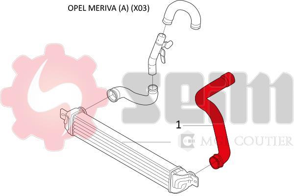 Durite de turbocompresseur (Durite de turbo) SEIM ref. 981471