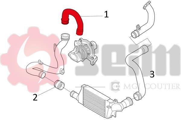 Durite de turbocompresseur (Durite de turbo) SEIM ref. 981472