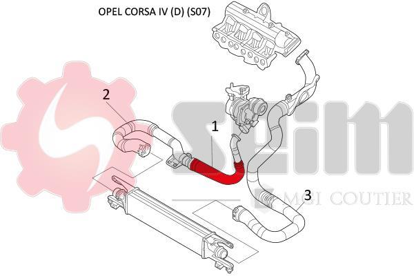 Durite de turbocompresseur (Durite de turbo) SEIM 981483