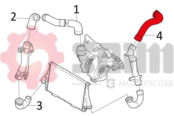 Durite de turbocompresseur (Durite de turbo) SEIM 981493
