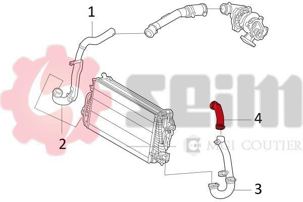 Durite de turbocompresseur (Durite de turbo) SEIM 981497