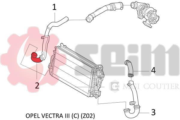 Durite de turbocompresseur (Durite de turbo) SEIM 981497