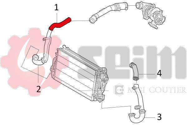Durite de turbocompresseur (Durite de turbo) SEIM 981498