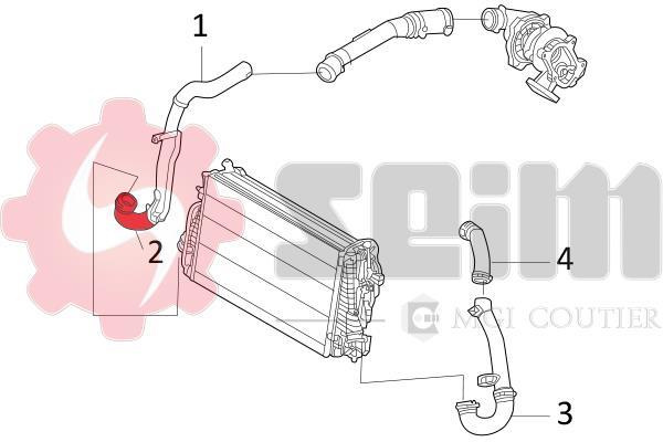 Durite de turbocompresseur (Durite de turbo) SEIM 981499
