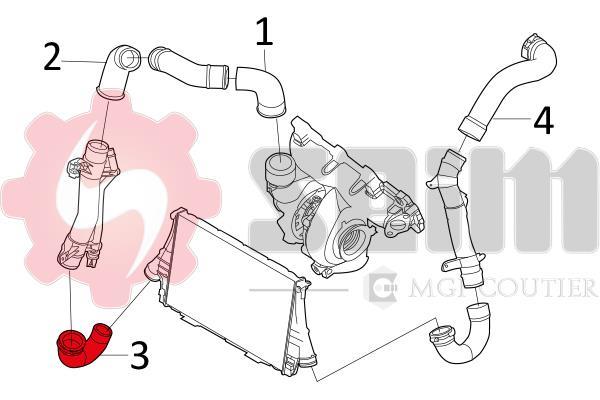 Durite de turbocompresseur (Durite de turbo) SEIM ref. 981500