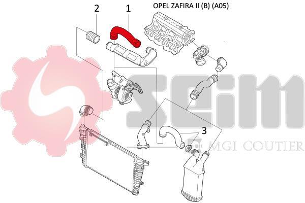 Durite de turbocompresseur (Durite de turbo) SEIM 981501