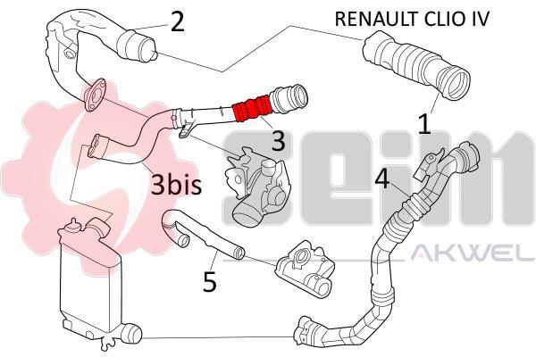 Durite de turbocompresseur (Durite de turbo) SEIM ref. 981507