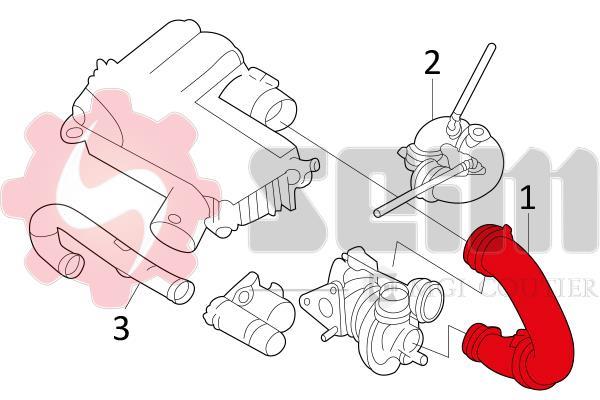 Durite de turbocompresseur (Durite de turbo) SEIM ref. 981510