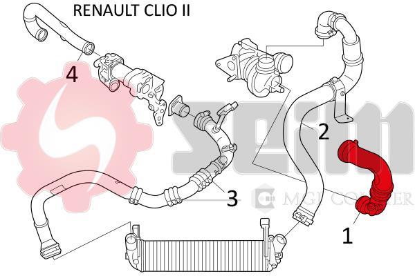 Durite de turbocompresseur (Durite de turbo) SEIM ref. 981510