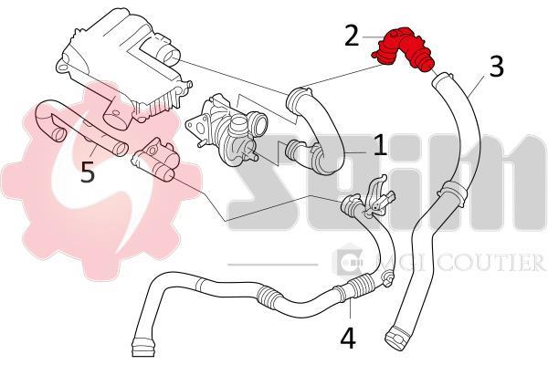 Durite de turbocompresseur (Durite de turbo) SEIM 981512