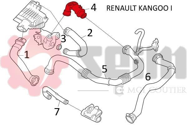 Durite de turbocompresseur (Durite de turbo) SEIM 981512
