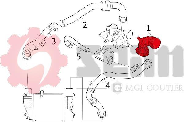 Durite de turbocompresseur (Durite de turbo) SEIM 981514
