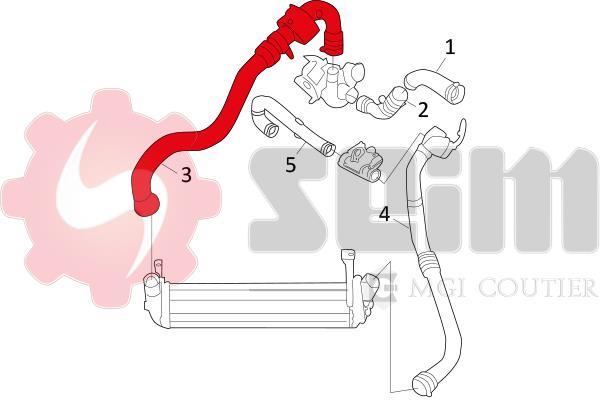 Durite de turbocompresseur (Durite de turbo) SEIM 981566