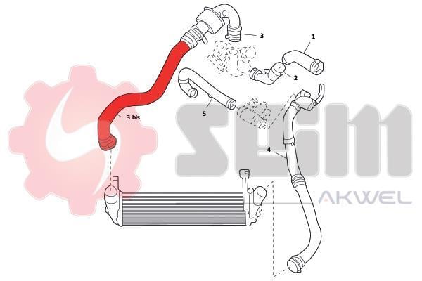 Durite de turbocompresseur (Durite de turbo) SEIM 981567