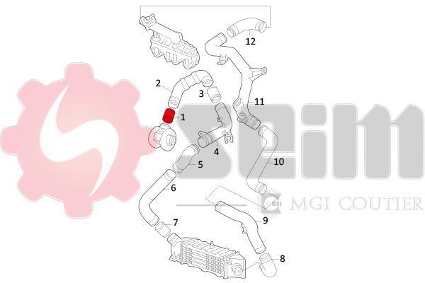 Durite de turbocompresseur (Durite de turbo) SEIM ref. 981583