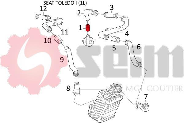 Durite de turbocompresseur (Durite de turbo) SEIM ref. 981583
