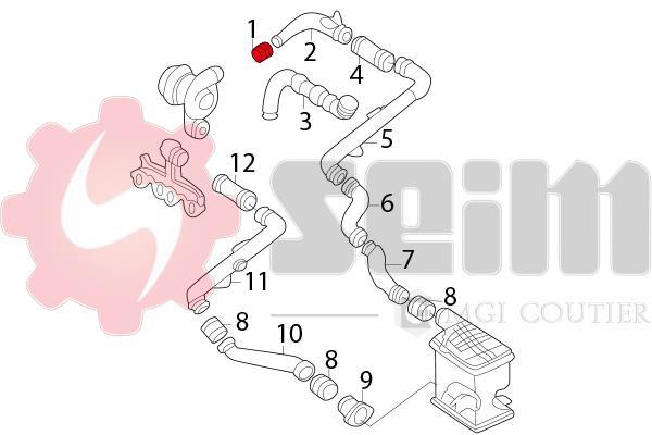 Durite de turbocompresseur (Durite de turbo) SEIM ref. 981583