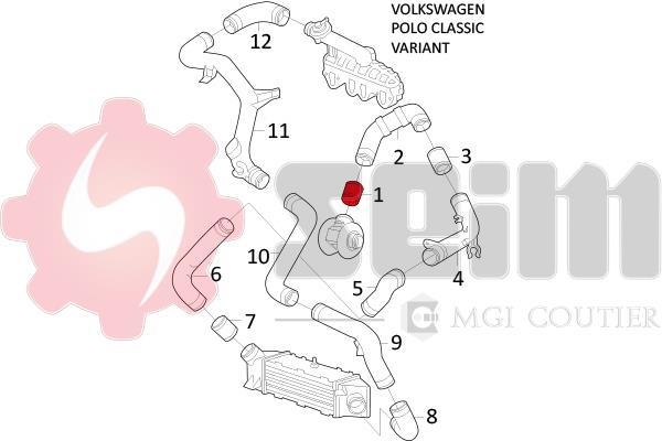 Durite de turbocompresseur (Durite de turbo) SEIM ref. 981583