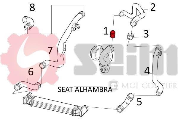 Durite de turbocompresseur (Durite de turbo) SEIM 981585