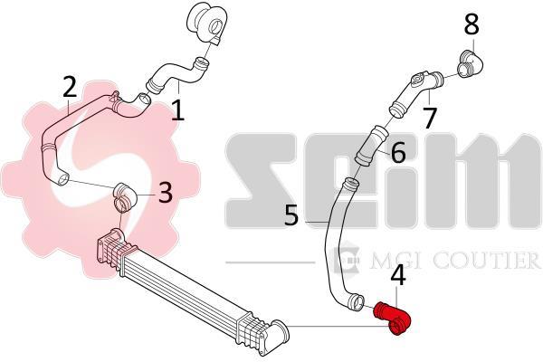 Durite de turbocompresseur (Durite de turbo) SEIM 981586