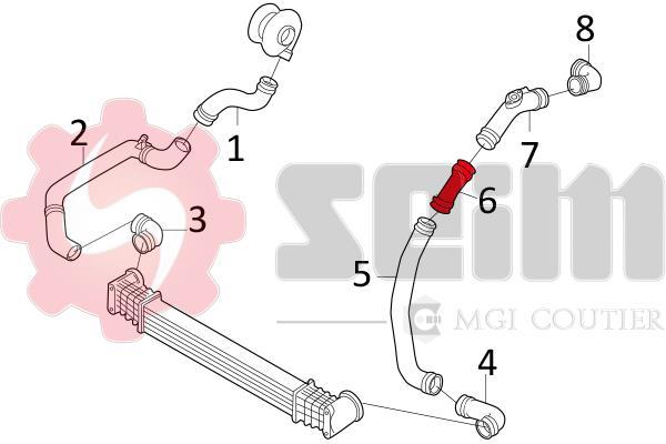 Durite de turbocompresseur (Durite de turbo) SEIM 981587