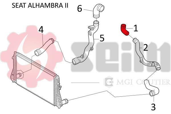 Durite de turbocompresseur (Durite de turbo) SEIM ref. 981589